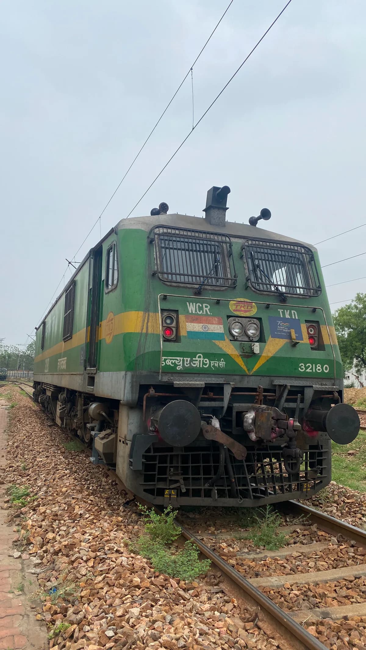 The WAG-9 electric locomotive at Tughlaqabad Loco Shed